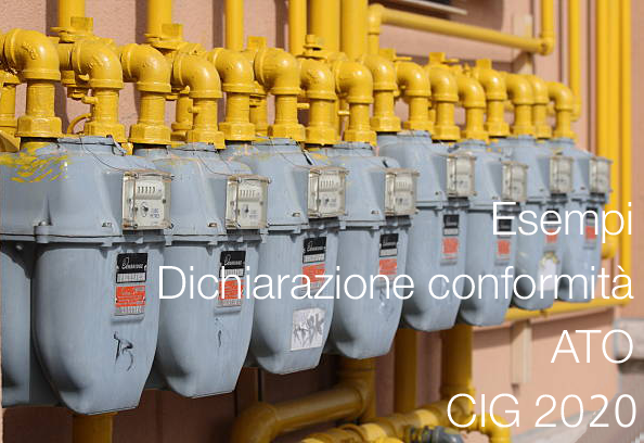 Esempi dichiarazione conformit  impianti gas e ATO 202