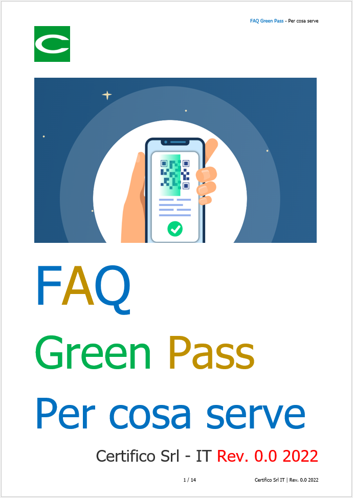 FAQ Green pass   per cosa serve