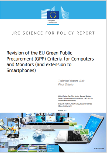 GPP criteria for computers  monitors  tablets and smartphones EU