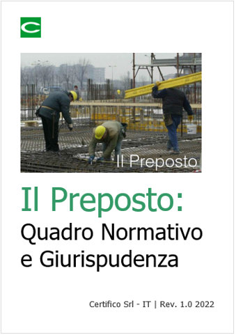 Il Preposto Quadro normativo e giurisprudenza Rev 1 0 2022 Il Preposto Quadro normativo e giurisprudenza Rev 1 0 2022