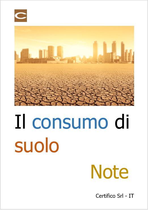 Il consumo di suolo   Note