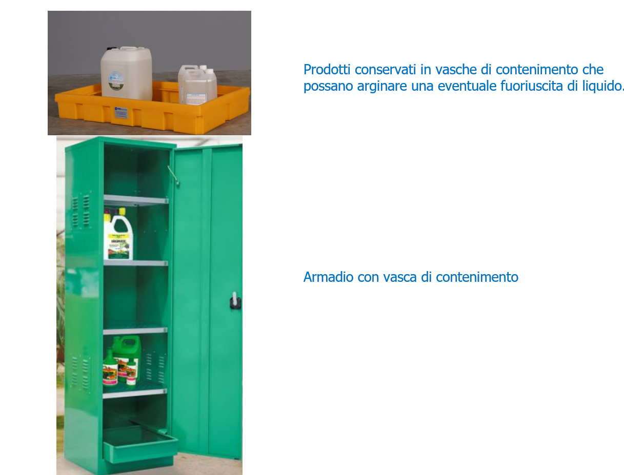 Immagini   Prodotti fitosanitari   Vasche di contenimento