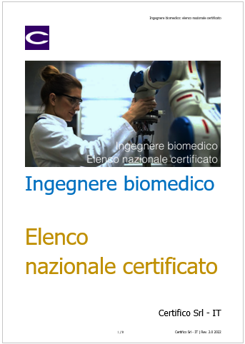 Ingegnere biomedico   elenco nazionale certificato