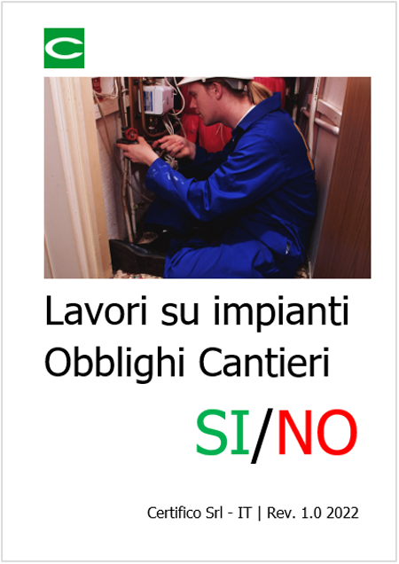 Lavori su impianti   Obblighi cantieri SI NO Rev  1 0 2022