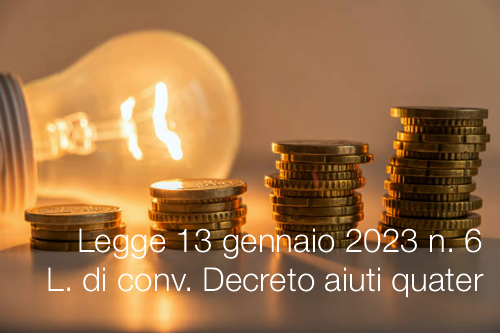 Legge 13 gennaio 2023 n  6   Legge di conv  Decreto aiuti quater