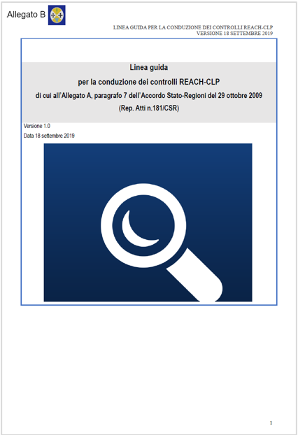 Linea guida per la conduzione dei controlli REACH CLP