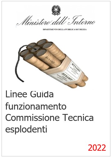 Linee Guida funzionamento Commissione Tecnica Territoriale isostanze esplodenti   2022