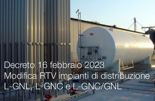 Modifica RTV impianti di distribuzione L GNL L GNC e L GNC GNL