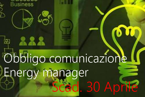 Obbligo Comunicazione Energy manager scadenza 30 Aprile