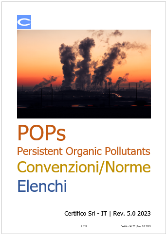 POPs Persistent Organic Pollutants Convenzioni Norme Elenchi 2023 POPs Persistent Organic Pollutants Convenzioni Norme Elenchi 2023