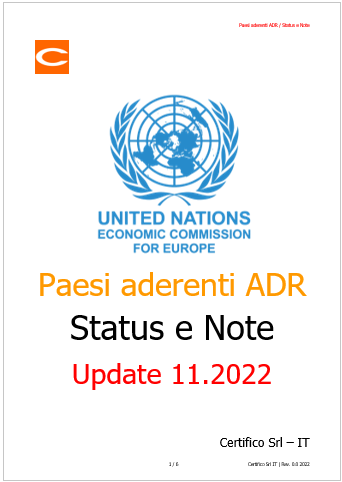 Paesi aderenti ADR Update 11 2022