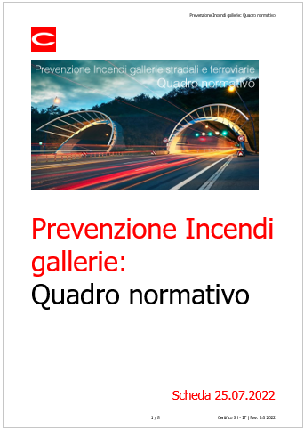 Prevenzione incendi gallerie   Quadro generale