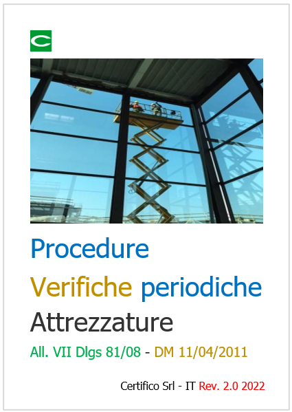 Procedure verifiche periodiche All VII Dlgs 81 2008   DM 11 04 2011 Rev  2 0 2022