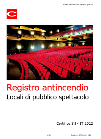 Registro controlli antincendio locali di pubblico spettacolo   Modello