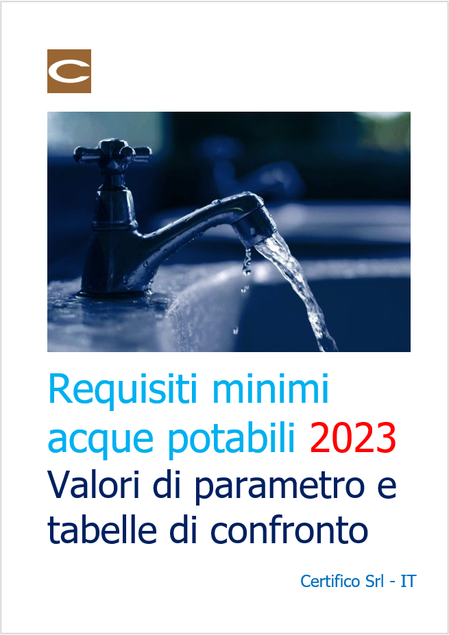 Acqua potabile: analisi, caratteristiche, controlli