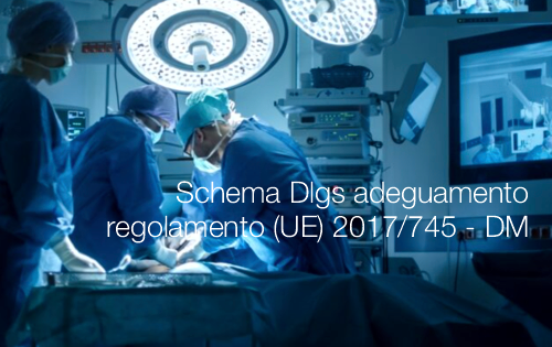 Schema Dlgs adeguamento regolamento UE 2017 745   Dispositivi medici