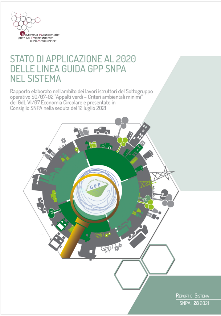 Stato di applicazione al 2020 delle Linea Guida GPP SNPA nel Sistema