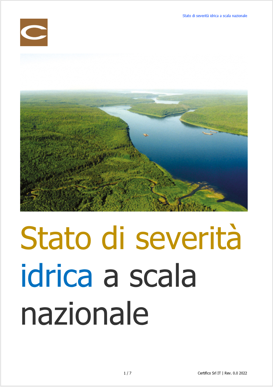 Stato di severit  idrica a scala nazionale