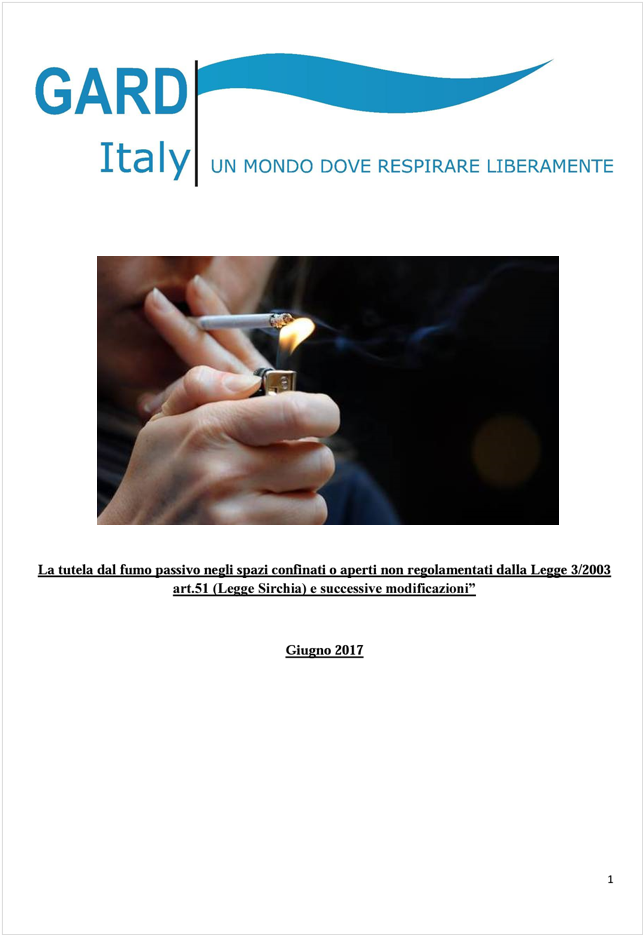 Tutela dal fumo passivo negli spazi confinati o aperti