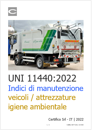 UNI 11440 Indici di manutenzione veicoli servizi ambientali