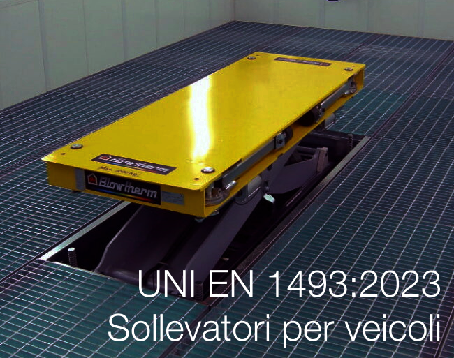 UNI EN 1493 2023  ollevatori per veicoli