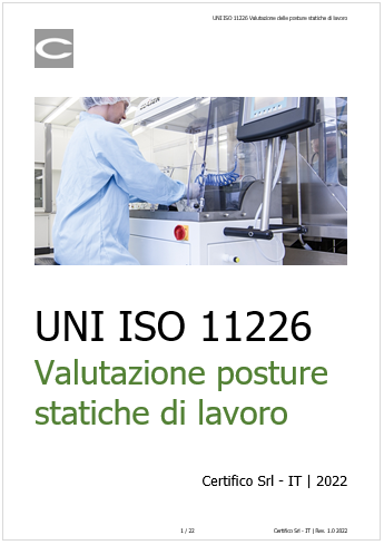 UNI ISO 11226 Valutazione delle posture statiche di lavoro IT