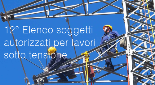 12  Elenco soggetti autorizzati per lavori sotto tensione