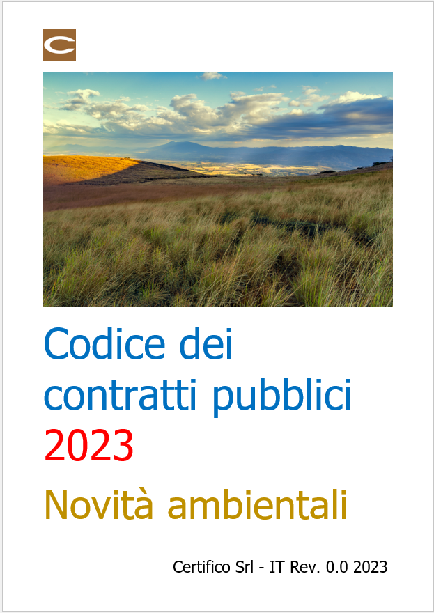 Codice dei contratti pubblici 2023   Novit  ambientali