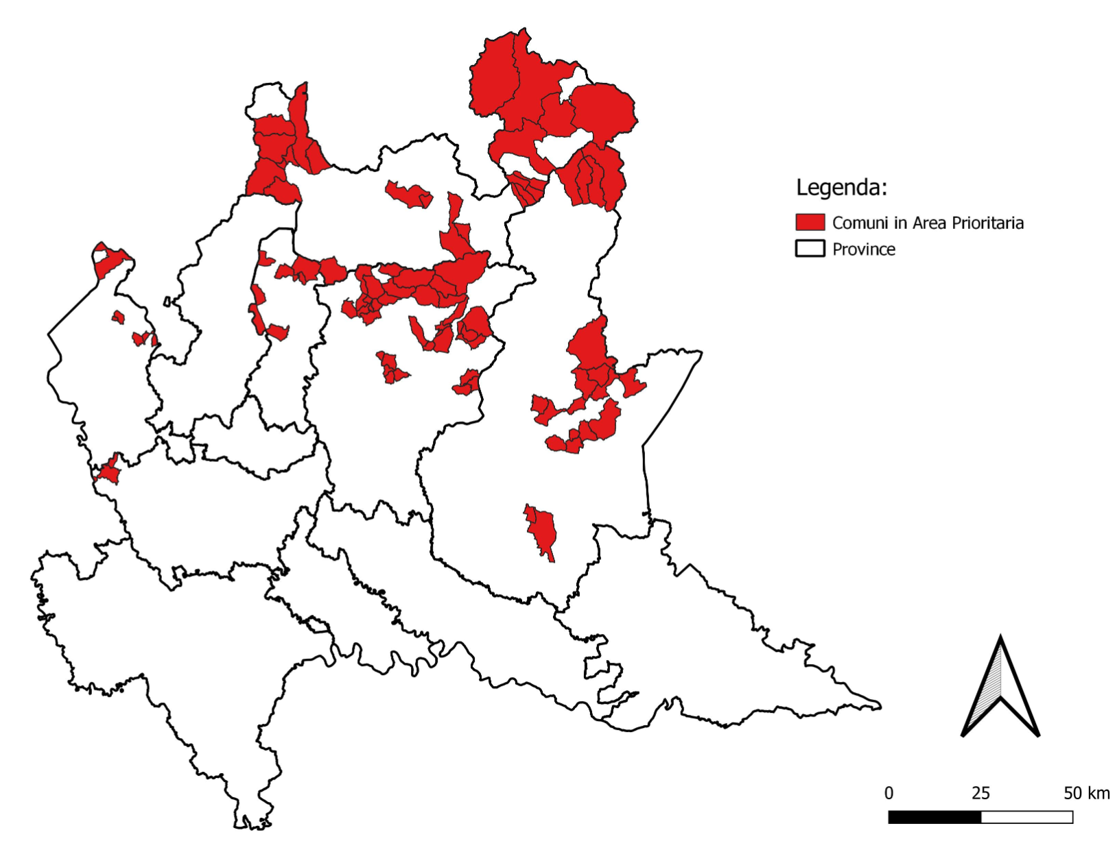 Aree prioritarie rischio radon  Regione Lombardia