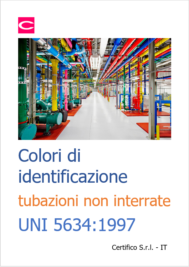 Colori di identificazione tubazioni non interrate UNI 5634