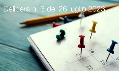 Delibera n  3 del 26 luglio 2023