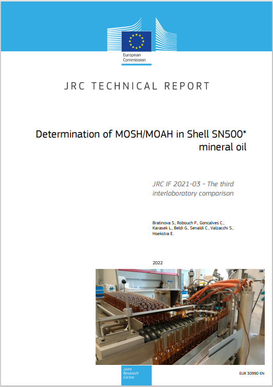 Determination of MOSH MOAH in Shell SN500 mineral oil 