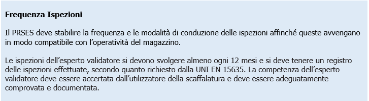 Documento validazione e Rapporto ispezione scaffalature metalliche UNI 11636 2023   05