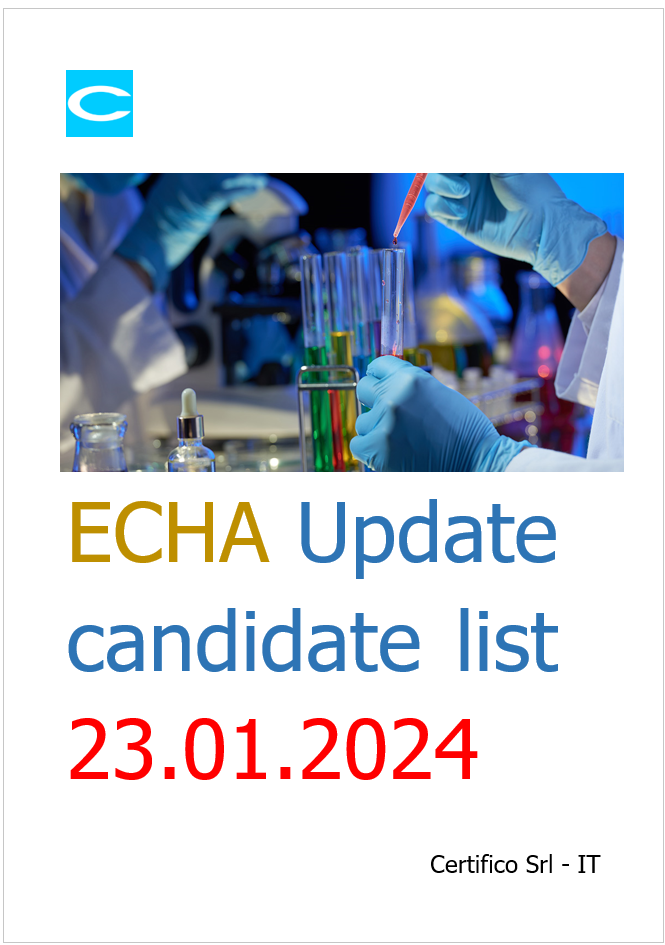 ECHA Update candidate list 23 01 2024