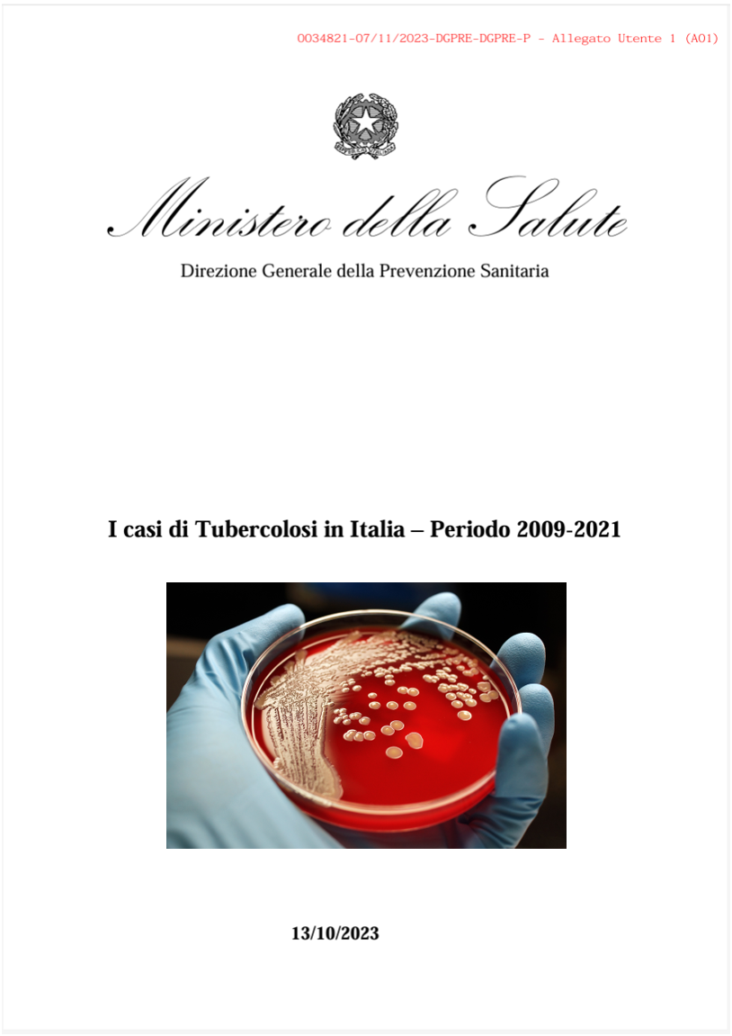 I casi di Tubercolosi in Italia   Periodo 2009 2021