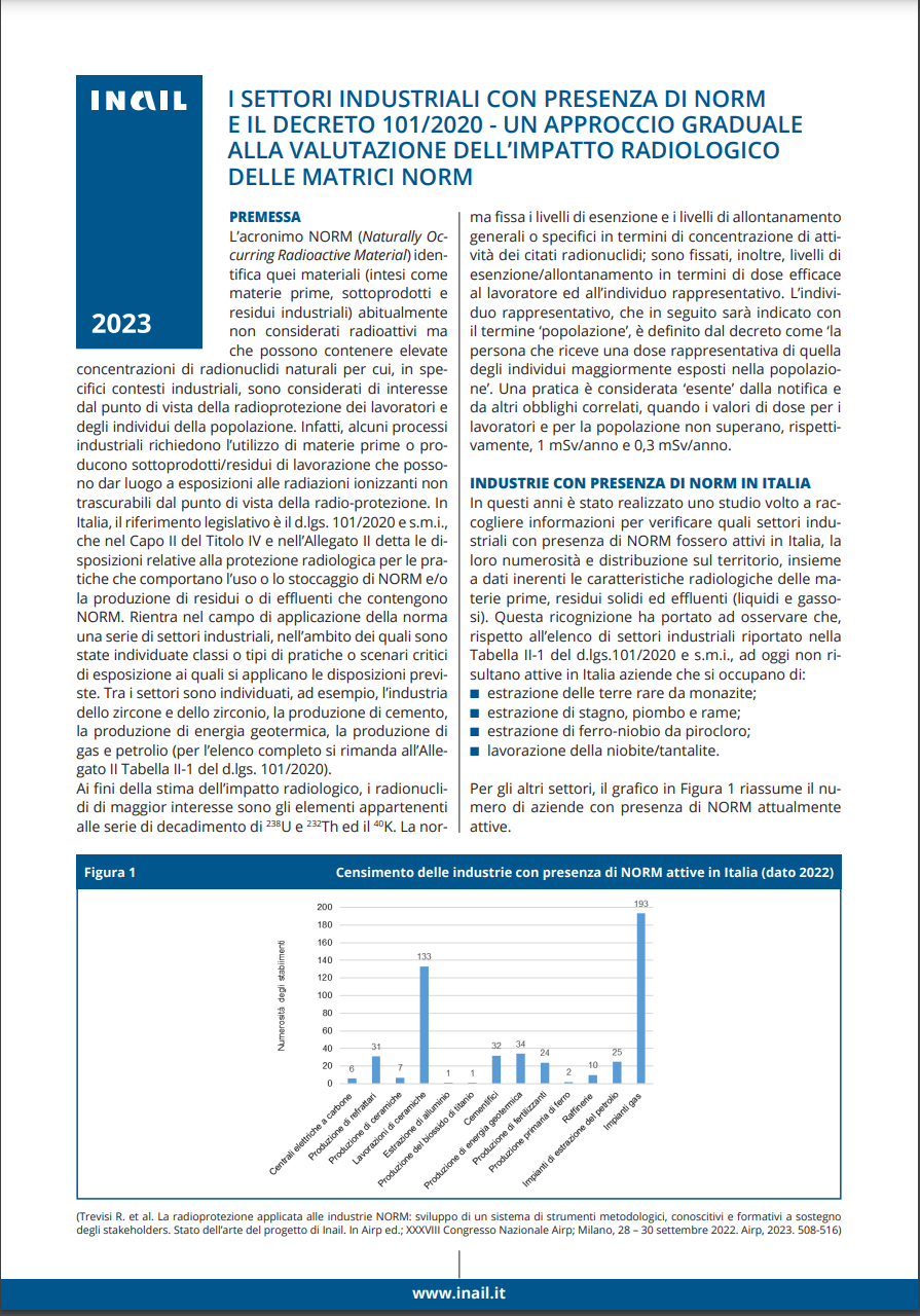 I settori industriali con presenza di Norm e il decreto 101 2020