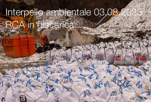 Interpello ambientale 03 08 2023 Rifiuti contenenti amianto RCA in discarica Interpello ambientale 03 08 2023 Rifiuti contenenti amianto RCA in discarica