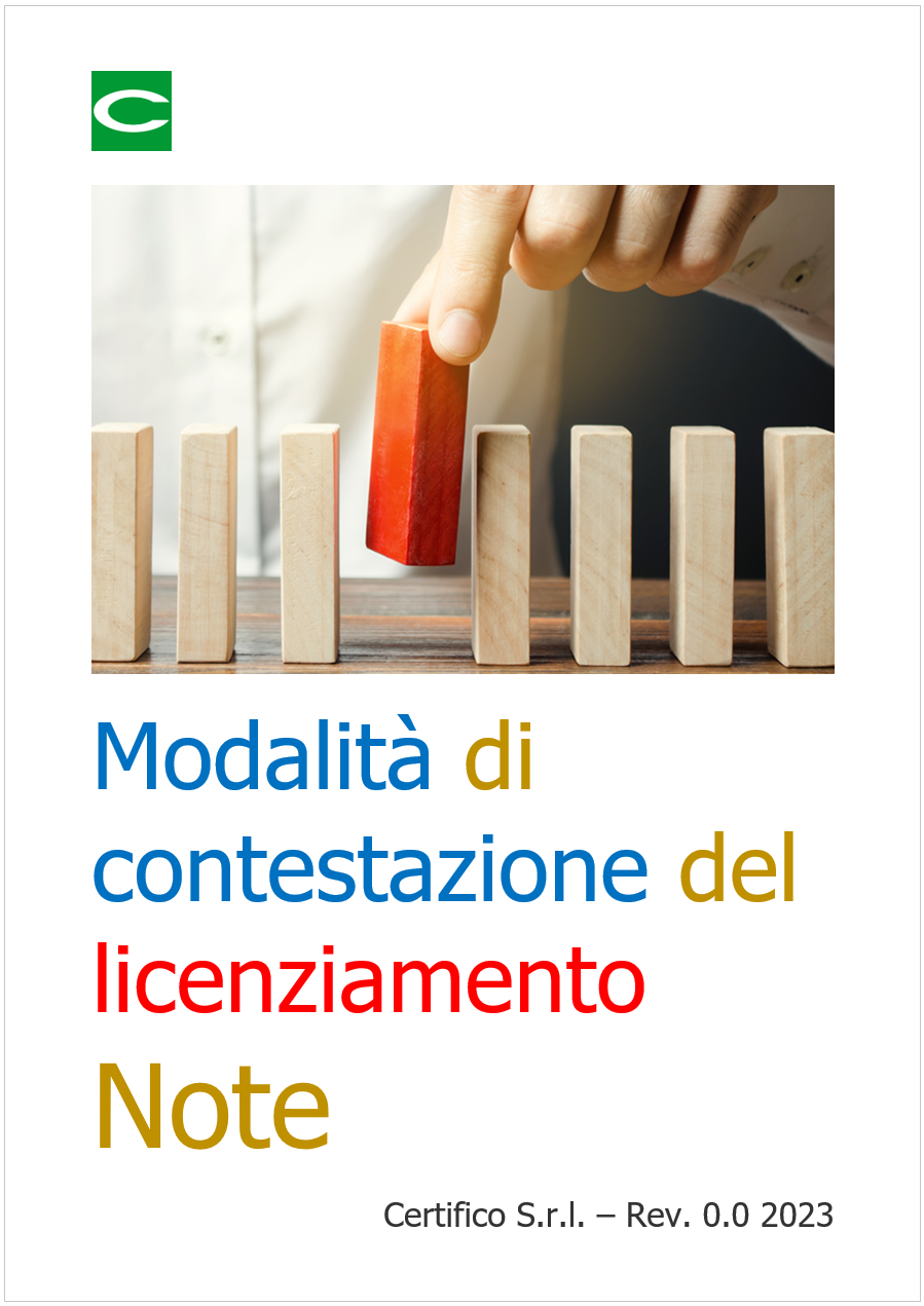 Modalit  di contestazione del licenziamento