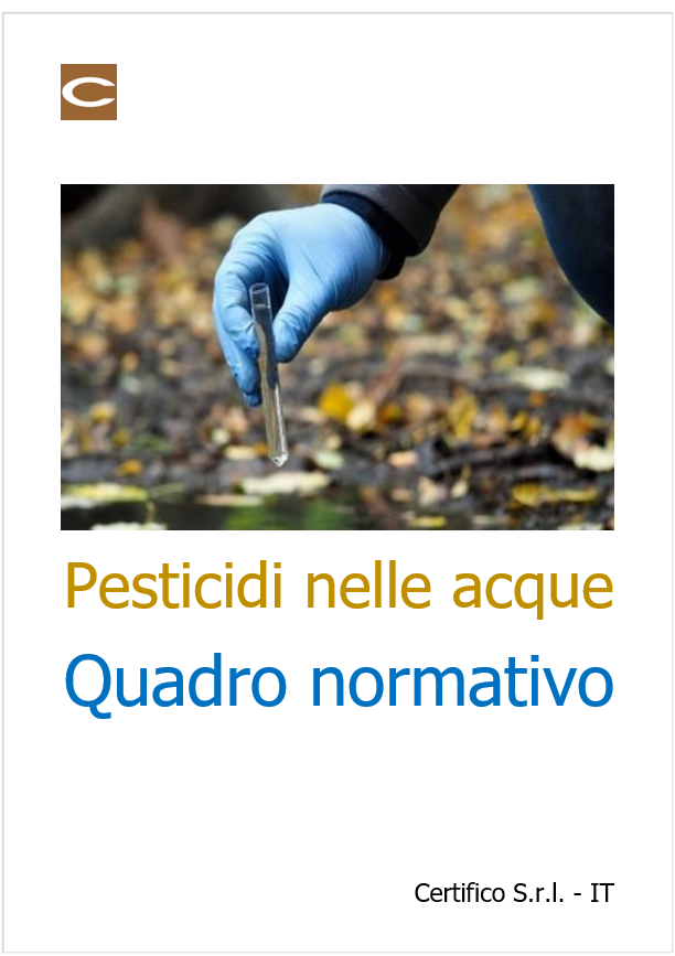 Pesticidi nelle acque   Quadro normativo 2023