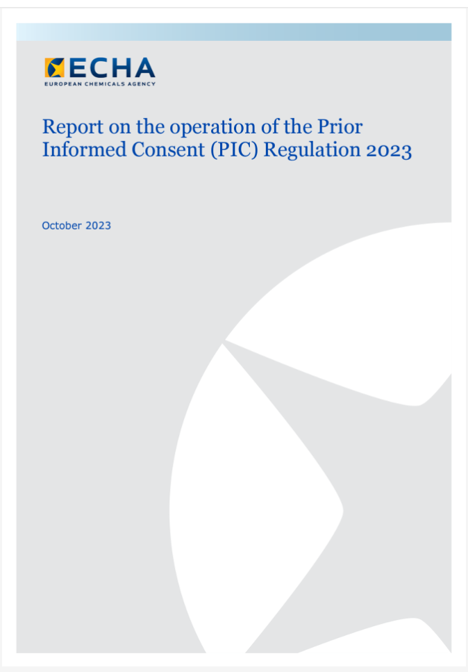 Report on the operation of the PIC Regulation 2023