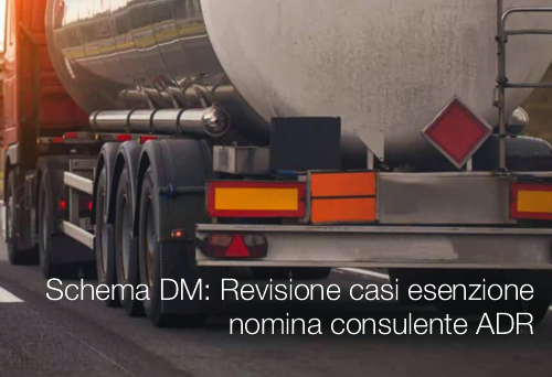 Schema DM Revisione casi esenzione nomina consulente ADR Schema DM Revisione casi esenzione nomina consulente ADR