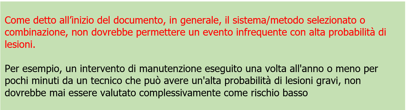 Stima del rischio   scelta matrici del rischio Box 27