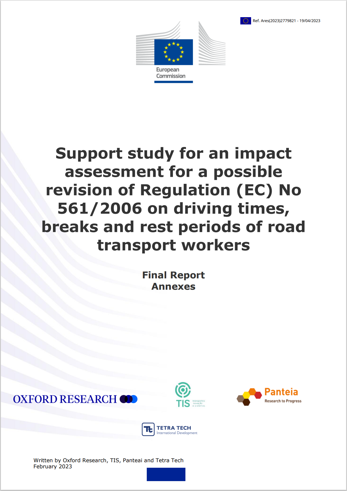 Support study revision of Regulation  EC  n  561 2006