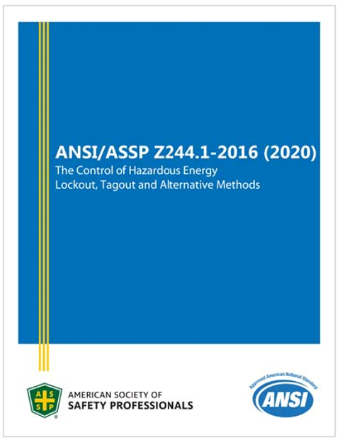 ANSI ASSP Z244 1 2016  R2020 