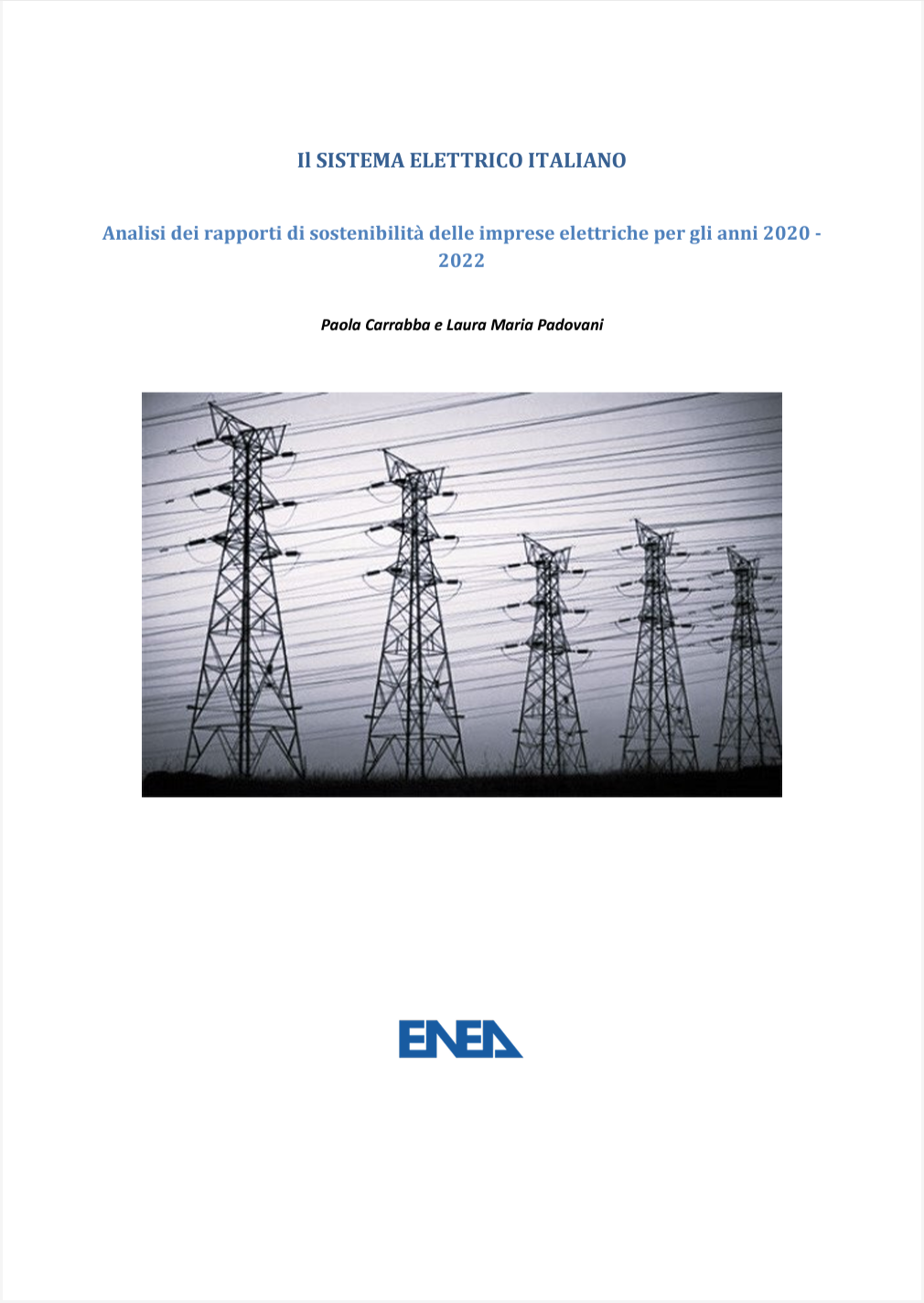 Il sistema elettrico italiano   Analisi rapporti di sostenibilit  imprese elettriche 2020   2022