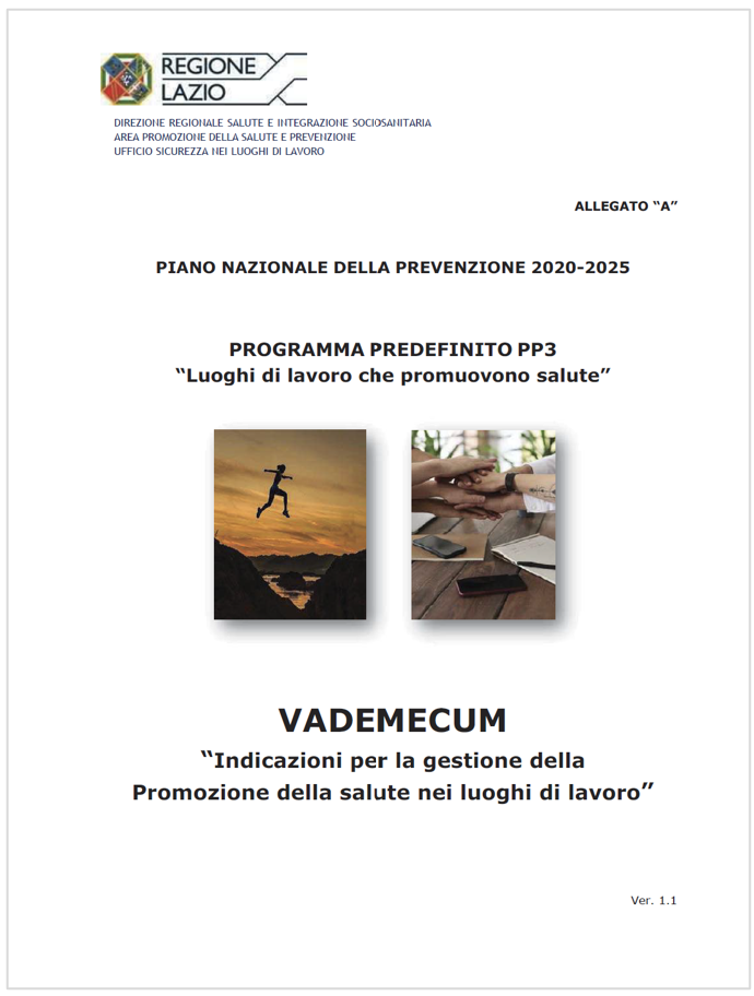 Indicazioni gestione della Promozione della salute nei luoghi di lavoro R  Lazio 2024