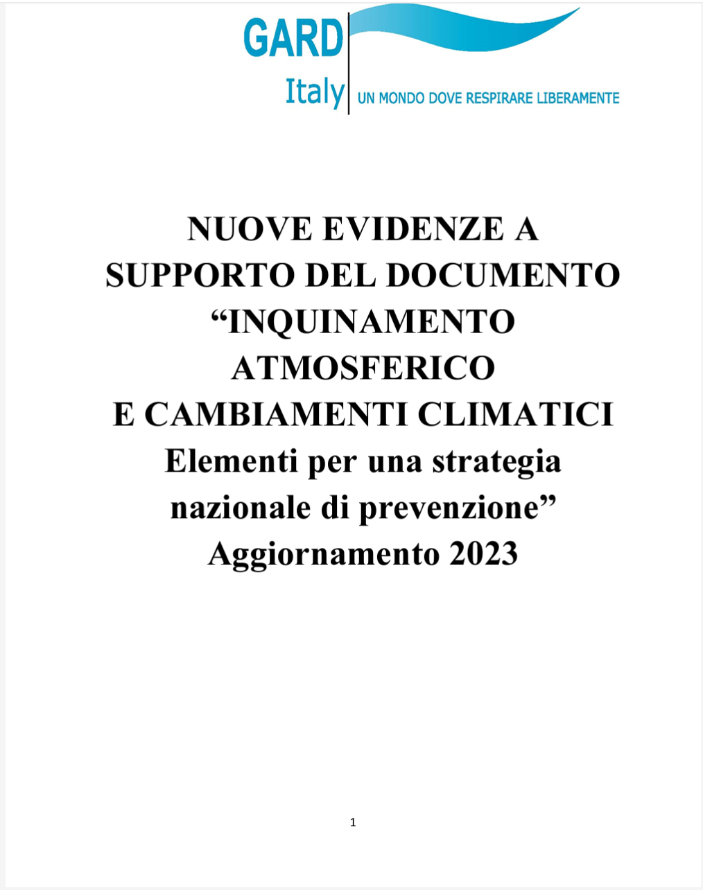 Inquinamento atmosferico e cambiamenti climatici   Agg  2023