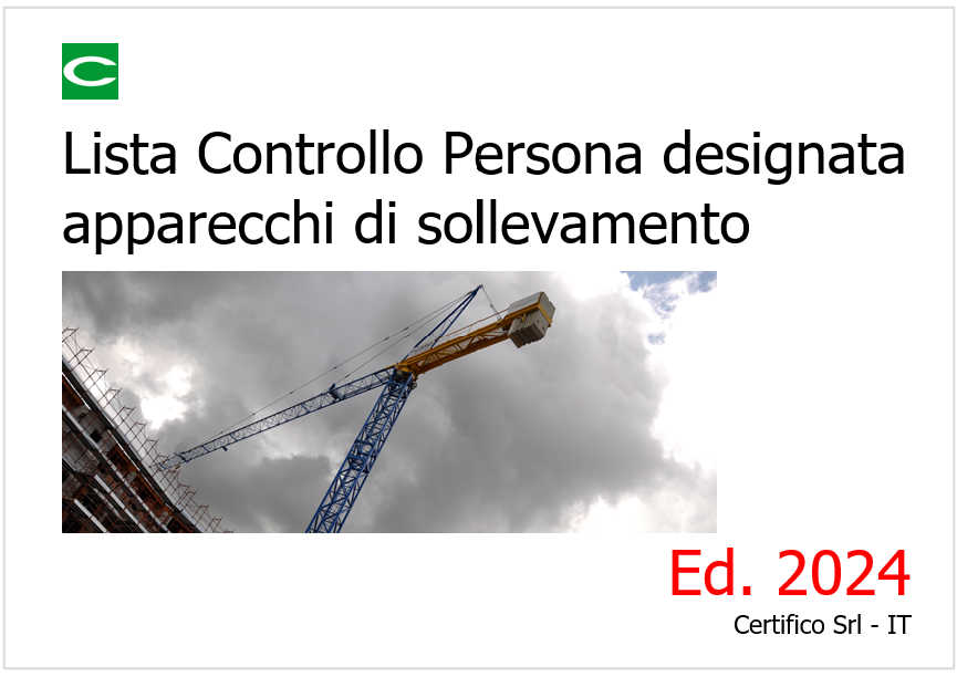 Lista di controllo persona designata e corsi di formazione