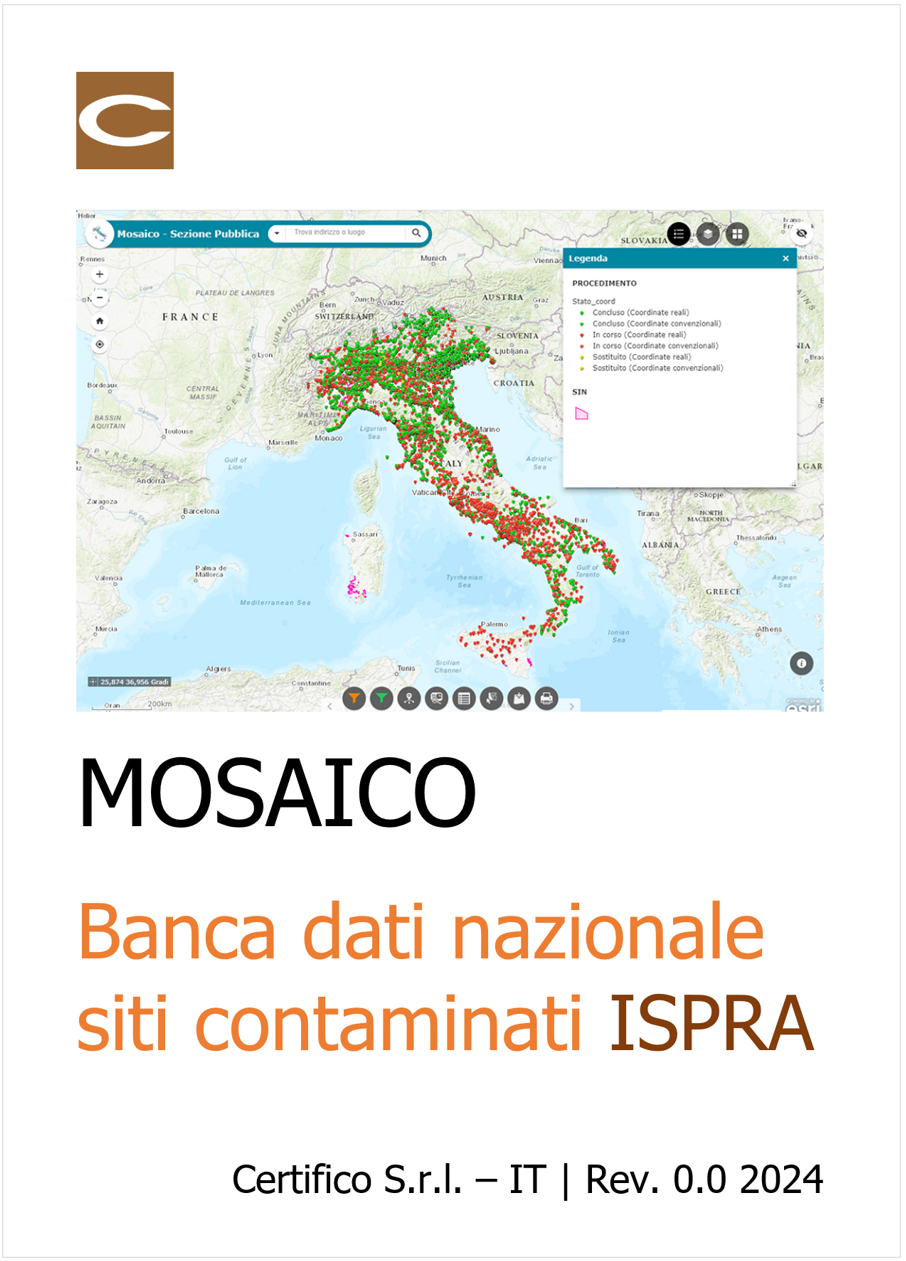 Mosaico Banca dati nazionale siti contaminati ISPRA
