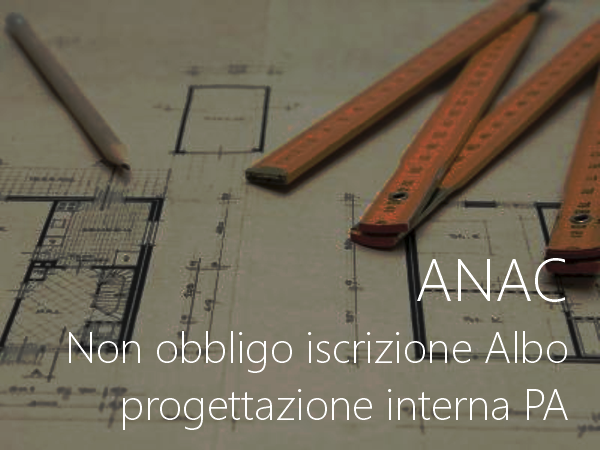 Non obbligo iscrizione ad un Albo professionale progettazione interna nelle PA